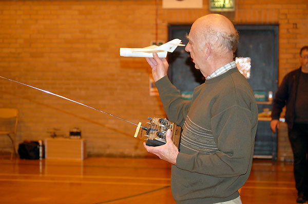 Chris with R/c MIG Chris with R/c MIG